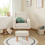 Ida Nursing Chair with Stool - Ivory