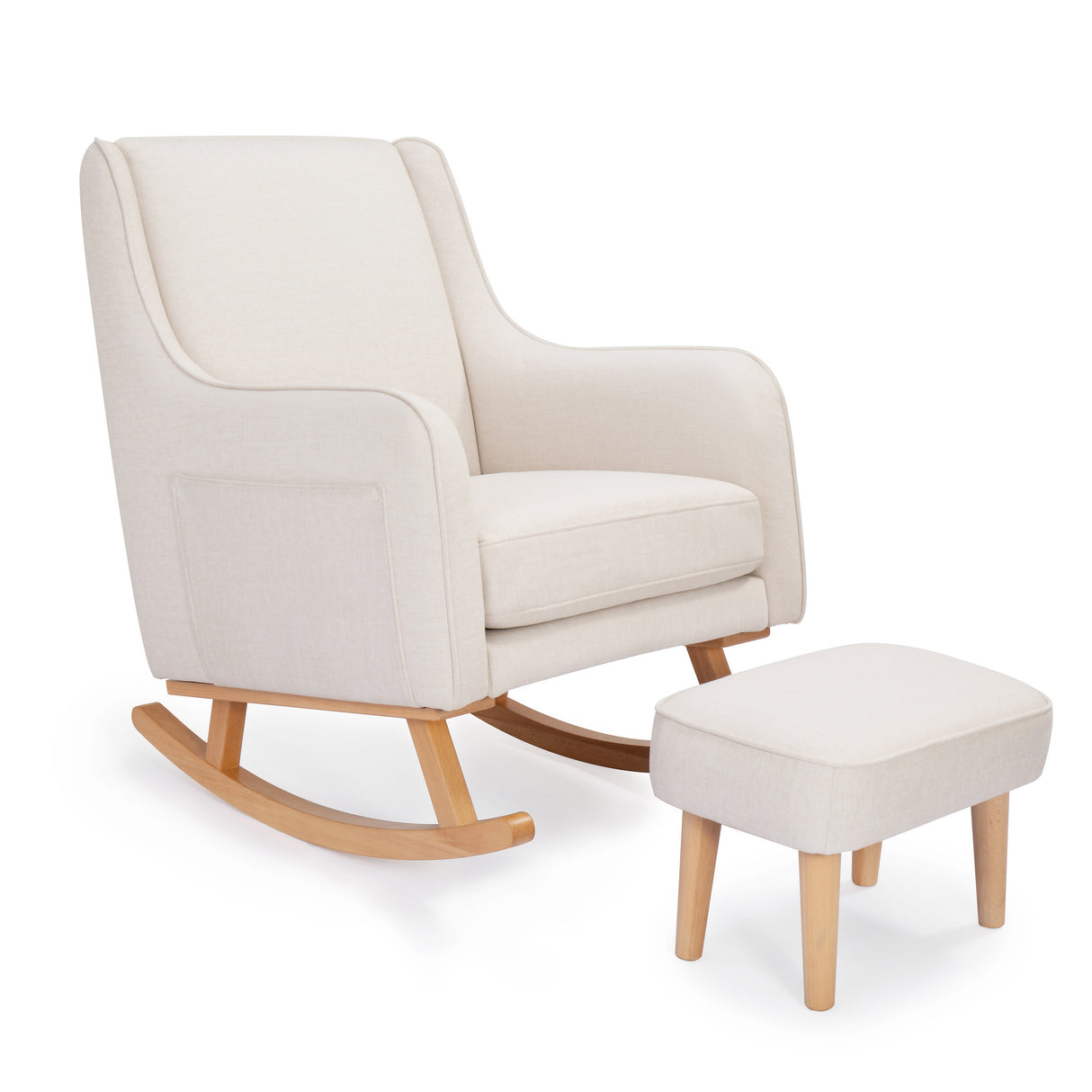 Ida Nursing Chair with Stool - Ivory