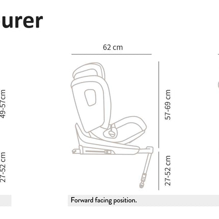 Jane iTourer 360° Swivel i-Size Car Seat, 40-125cm, 0-7 Years