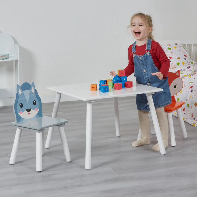 Country Animals Table & Chairs - Fox & Squirrel