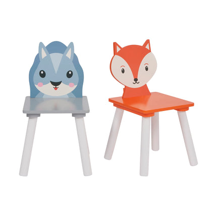 Country Animals Table & Chairs - Fox & Squirrel