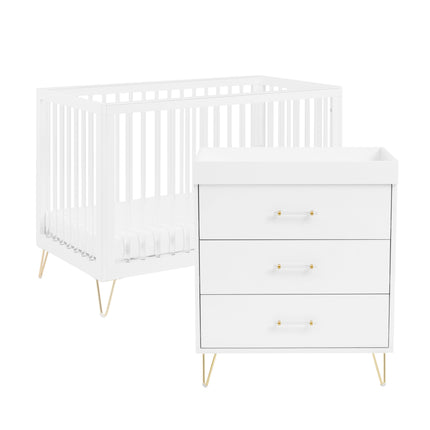 Kimi Acrylic 2 Piece Nursery Furniture Set