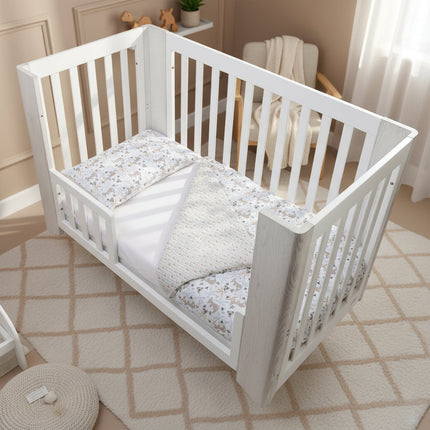 FORREST 3 Piece Reversible Cot Bed Set – Organic Cotton Baby Bedding - Koalaroo