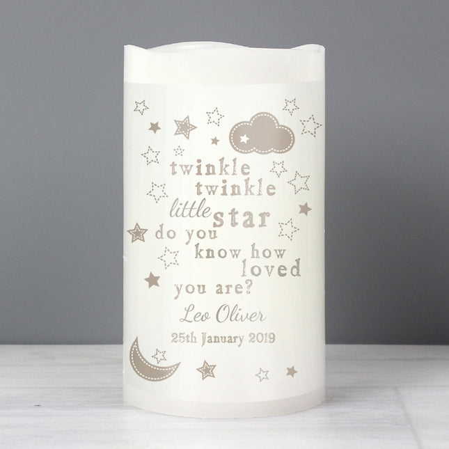 Twinkle Twinkle - Personalised Baby Nightlight Candle