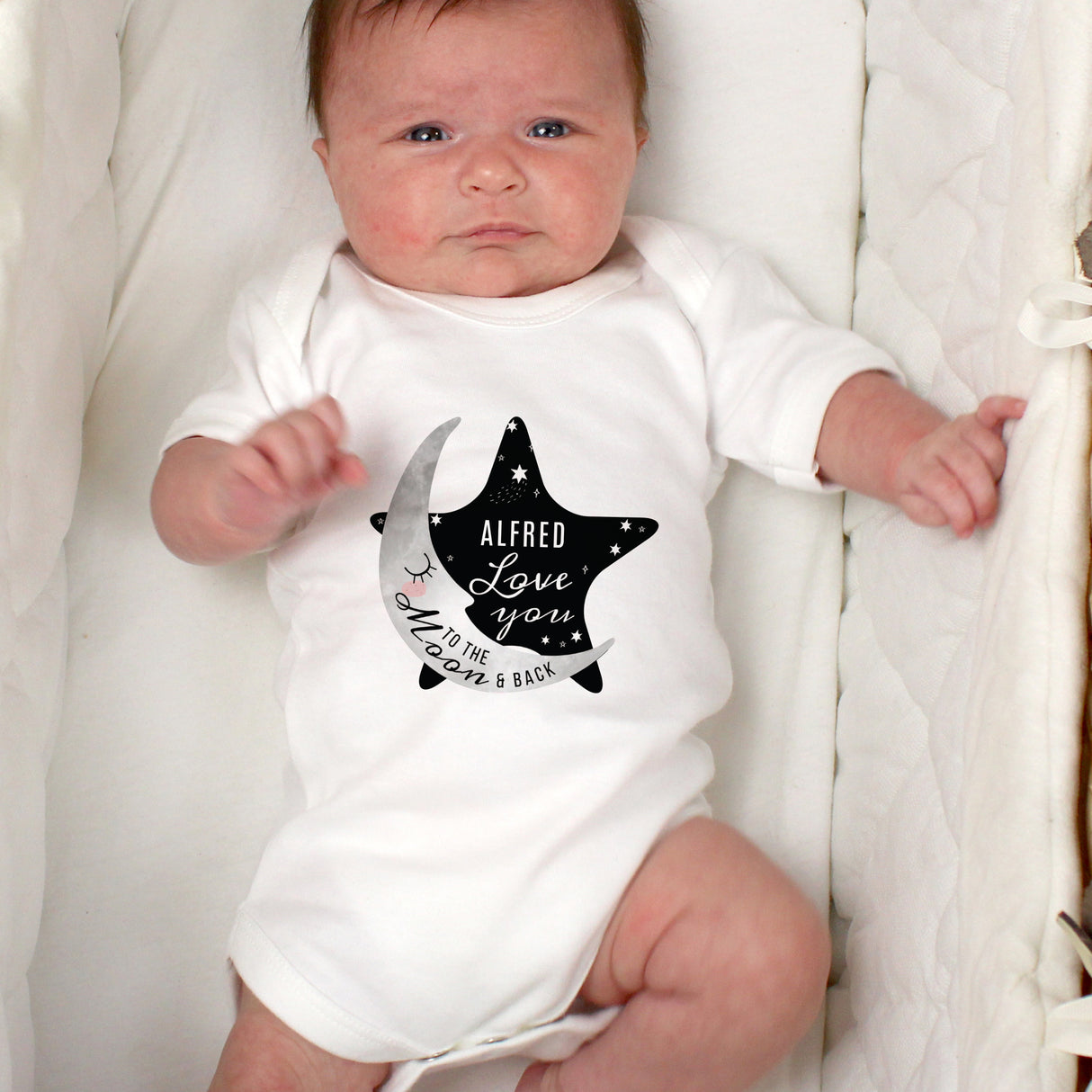 To The Moon and Back Vest - Personalised | 0 - 3 Months