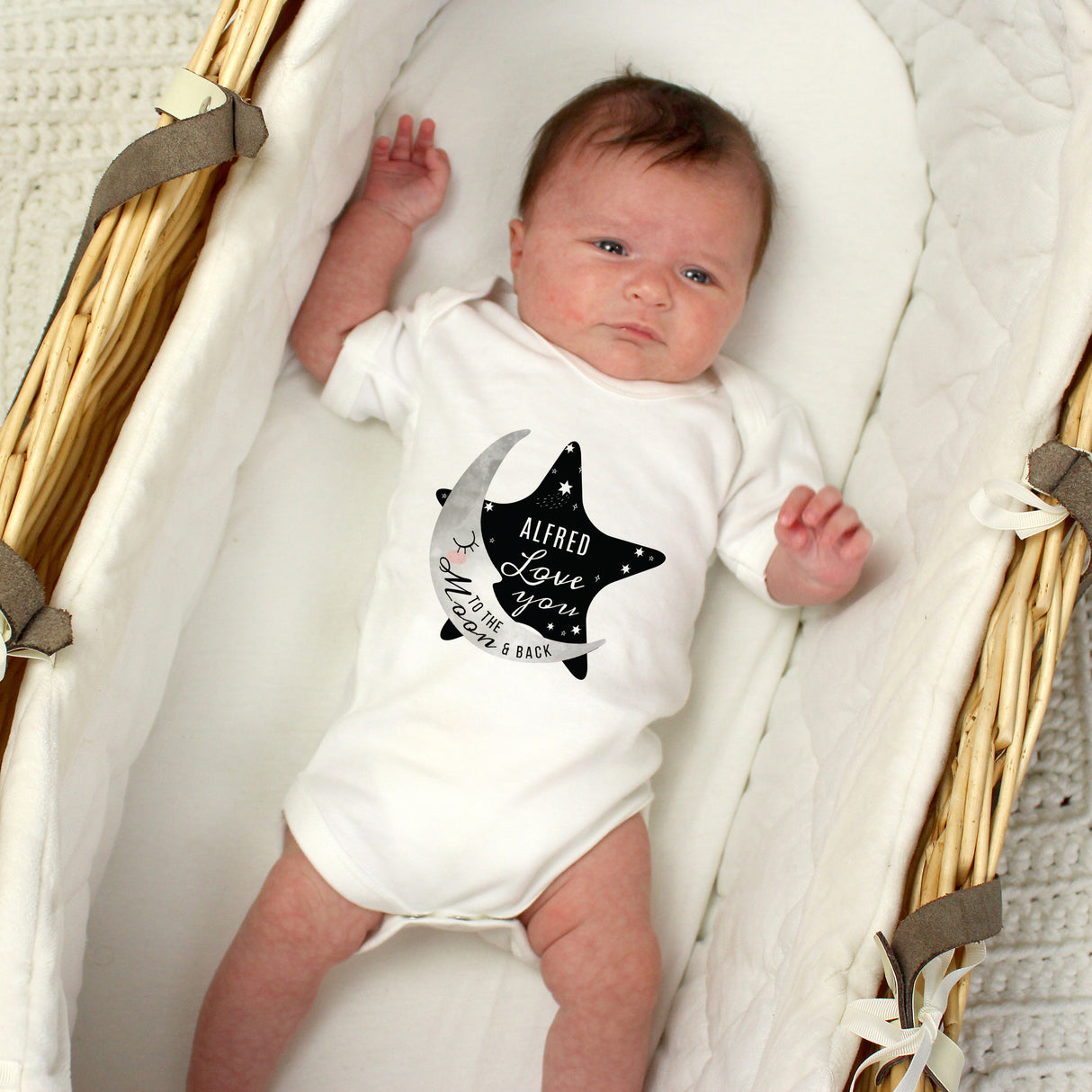 To The Moon and Back Vest - Personalised | 0 - 3 Months