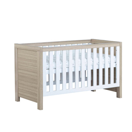 Luno Cot Bed - Oak & White