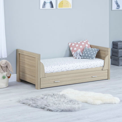Luno Cot Bed + Drawer - Oak