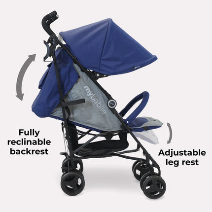 Lightweight Stroller - Blue & Grey