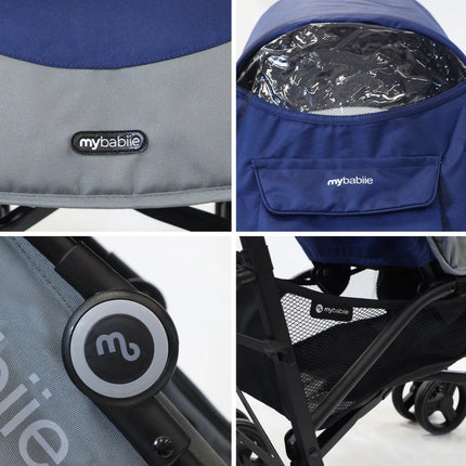 Lightweight Stroller - Blue & Grey