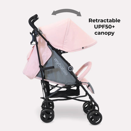 MB02 Lightweight Stroller - Pink & Grey