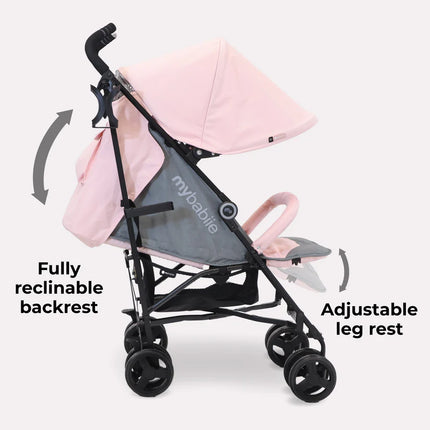 MB02 Lightweight Stroller - Pink & Grey