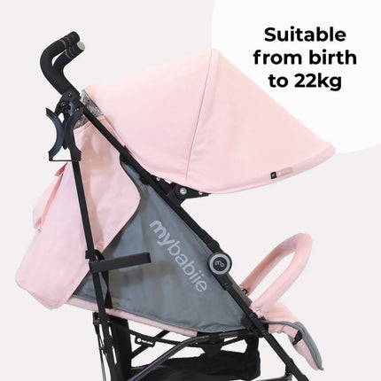 MB02 Lightweight Stroller - Pink & Grey