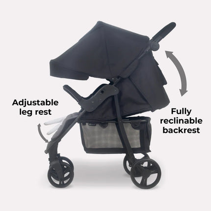 MB30 Plus Pushchair - Black/Grey