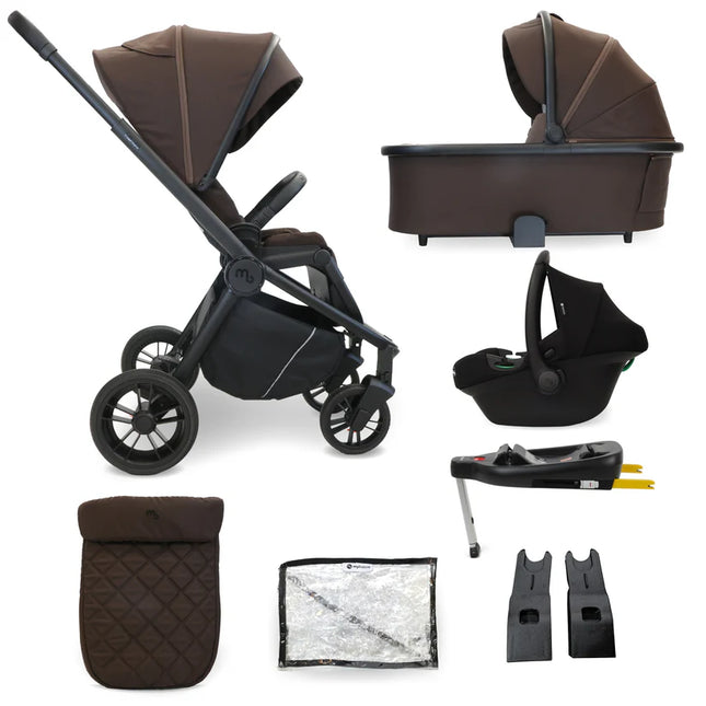 MB450i 3-in-1 Travel System + Car Seat & IsoFix Base- Chocolate