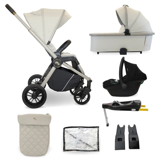 MB450i 3-in-1 Travel System + Car Seat & IsoFix Base- Ivory