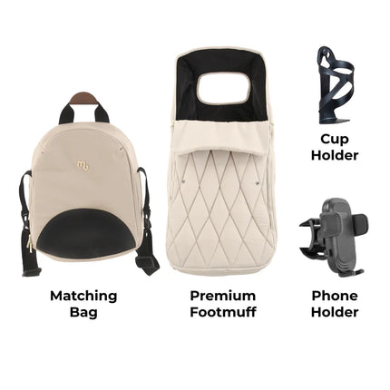 MB450 LUXE 2-in-1 Pushchair & Carrycot - Feather
