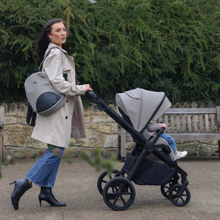 MB450 LUXE 3-in-1 Travel System with Rotating Car Seat + Toddler Seat + Base - Mink