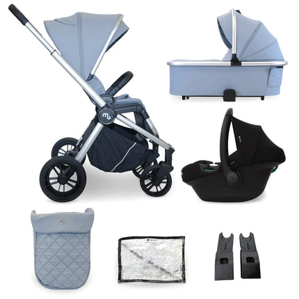 MB450i 3-in-1 Travel System + Car Seat - Steel Blue