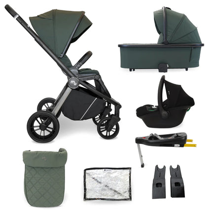 MB450i 3-in-1 Travel System + Car Seat & IsoFix Base- Forest Green