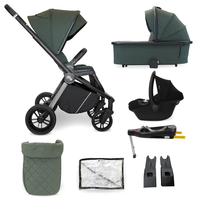 MB450i 3-in-1 Travel System + Car Seat & IsoFix Base- Forest Green