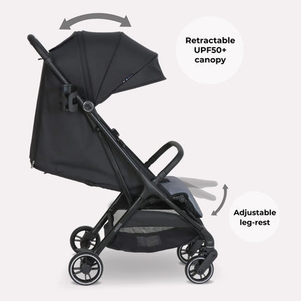 MBX6 Compact Auto Fold Stroller - Black/Grey
