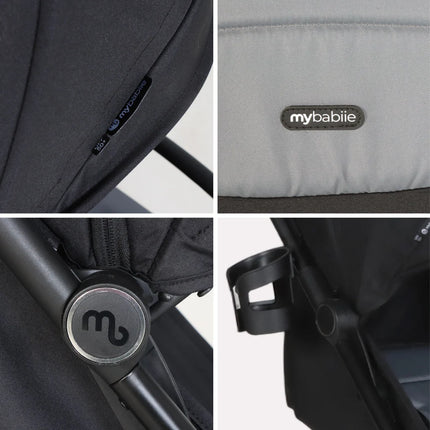 MBX6 Compact Auto Fold Stroller - Black/Grey