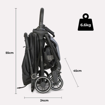 MBX6 Compact Auto Fold Stroller - Black/Grey