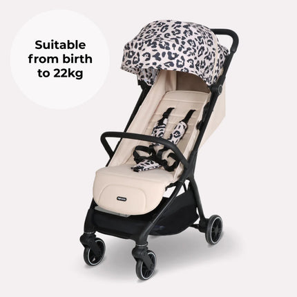 MBX6 Compact Auto Fold Stroller - Fawn Leopard