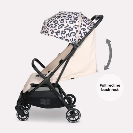 MBX6 Compact Auto Fold Stroller - Fawn Leopard