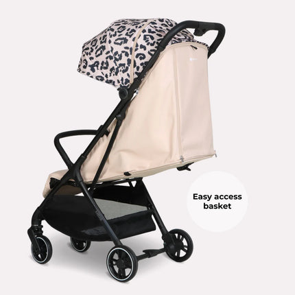 MBX6 Compact Auto Fold Stroller - Fawn Leopard