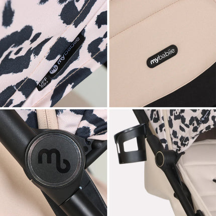 MBX6 Compact Auto Fold Stroller - Fawn Leopard