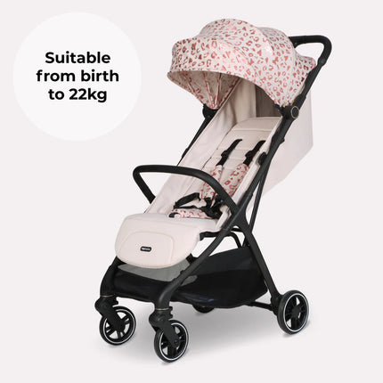 MBX6 Compact Auto Fold Stroller - Pink Leopard