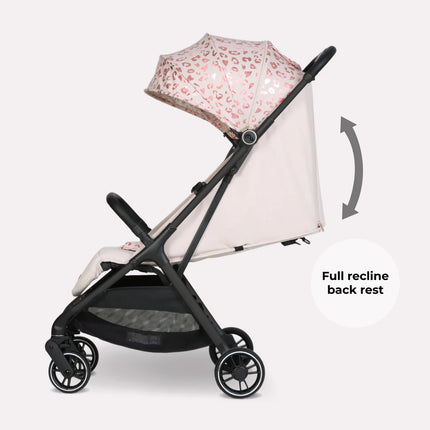 MBX6 Compact Auto Fold Stroller - Pink Leopard