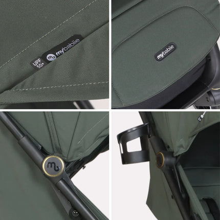 MBX6 Compact Auto Fold Stroller - Forest Green