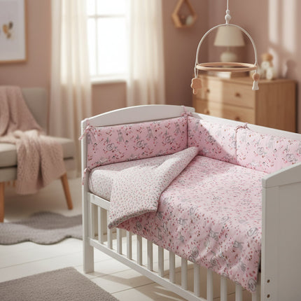 FORREST 3 Piece Reversible Cot Bed Set – Organic Cotton Baby Bedding - Meadowland