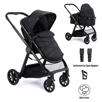 Mimi 2 in 1 Pram & Pushchair - Black