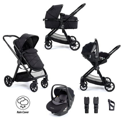 Mimi iSize Travel System with Pecan Car Seat - Black