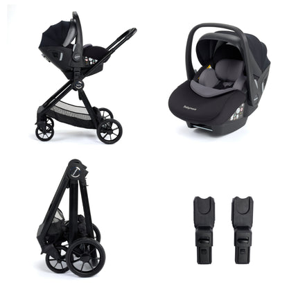 Mimi iSize Travel System with Pecan Car Seat - Black