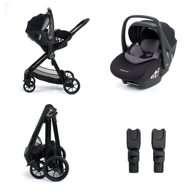 Mimi iSize Travel System with Pecan Car Seat - Black
