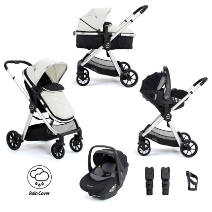 Mimi iSize Travel System with Pecan Car Seat - Silver