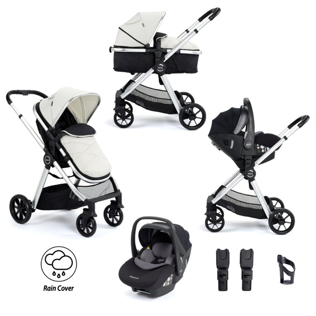 Mimi iSize Travel System with Pecan Car Seat - Silver