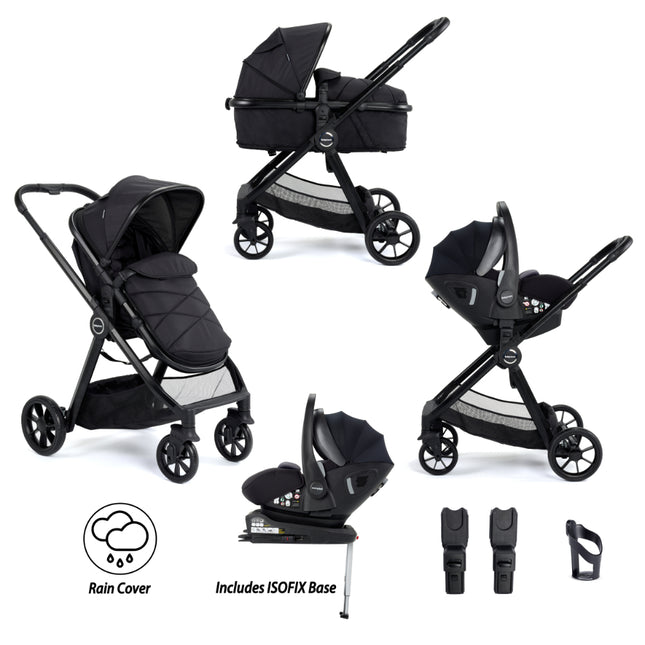 Mimi i-Size Travel System with Pecan Car Seat & ISOFIX Base - Black