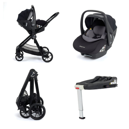 Mimi i-Size Travel System with Pecan Car Seat & ISOFIX Base - Black