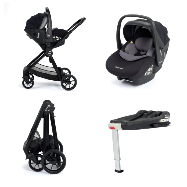 Mimi i-Size Travel System with Pecan Car Seat & ISOFIX Base - Black