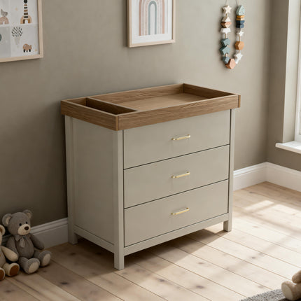Mira 3 Piece Nursery Room Set - Cashmere Warm Oak