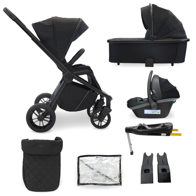 MB450i 3-in-1 Travel System + Car Seat & IsoFix Base- Black