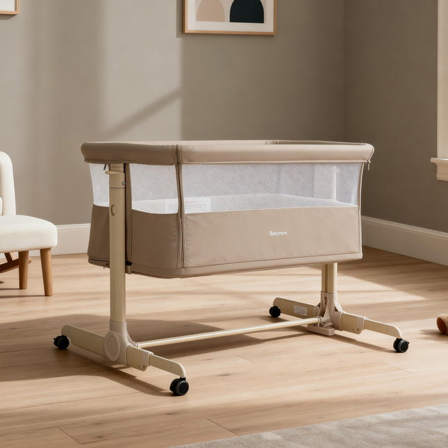 Neera Bedside Crib - Khaki