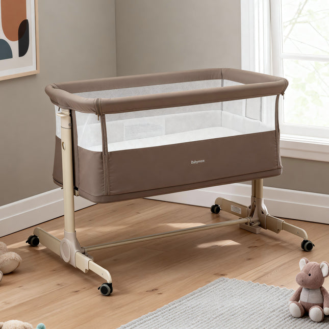 Neera Bedside Crib - Mocha