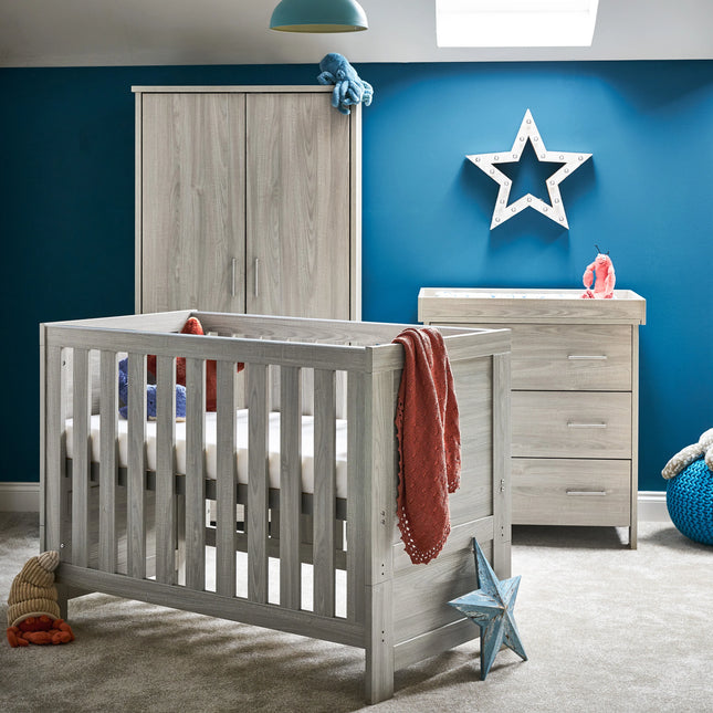 Nika Mini 3 Piece Nursery Room Set - Grey Wash
